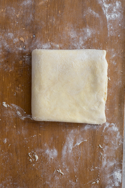 Dough folded, chilled and ready to use.